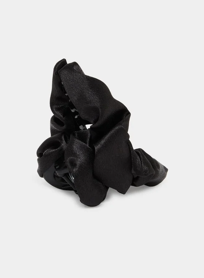 Styli Women Black Flower Claw Clip